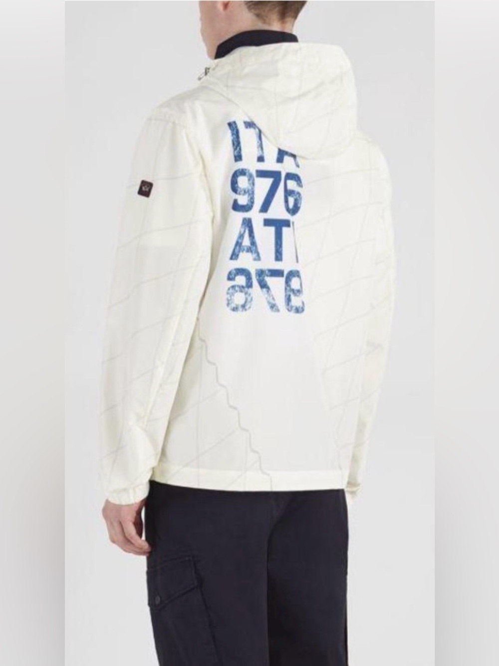 Paul & Shark Yachting Re-Sail Jacket Ltd Edition White Men’s Hooded Windbreaker - Picture 3 of 16